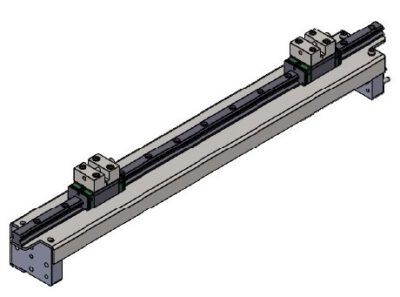 Sliding guides Cheek adjustment for alignment module